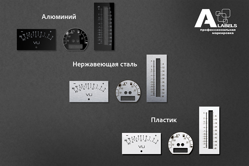 Шильды с измерительной шкалой