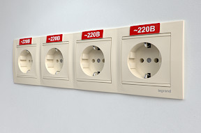 Наклейки для маркировки розеток пластиковые